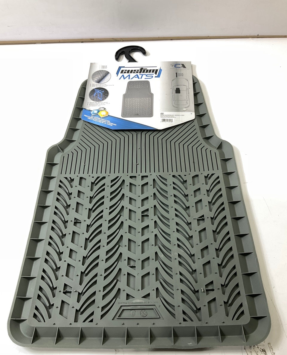 Custom Accessories 78824 - Universal Rubber Interior Floor Mat, Black, 1PC