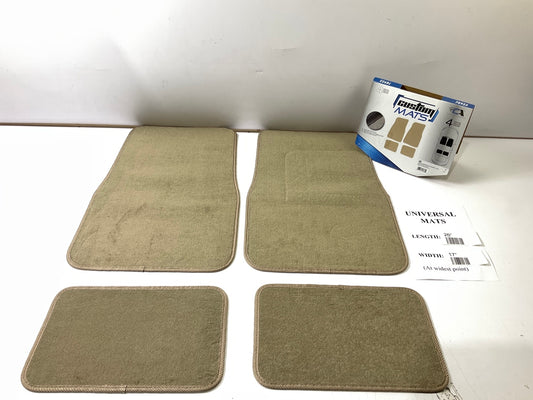 Custom Accessories 78922 4-Piece Floor Mats Carpet Set, Tan Color, 26''x17'' Front