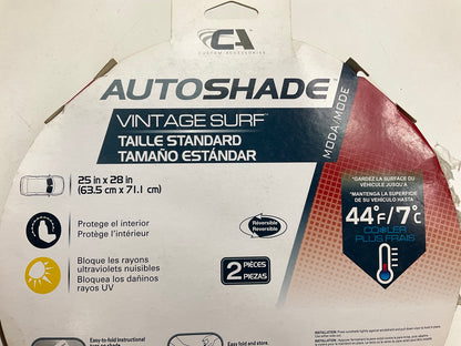 Custom Accessories 804242 Sun Protection Collapsible Sun Shade, Vintage Surf
