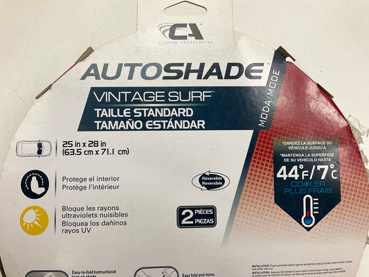 Custom Accessories 804242 Sun Protection Collapsible Sun Shade, Vintage Surf