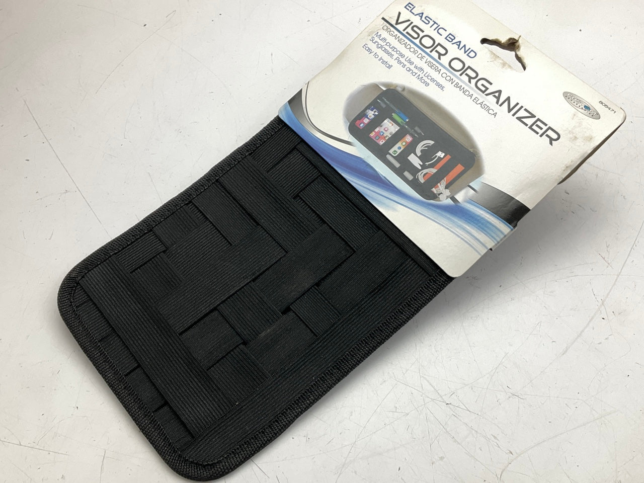 Custom Accessories 805471 Elastic Sun Visor Organizer - Clips On To Sunvisor