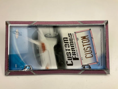 Custom Accessories 92283 ABS Plastic License Plate Frame With Pink Glitter