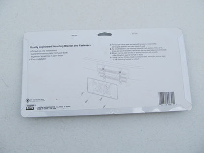 Custom Accessories 92651 Universal License Plate Mounting Bracket Front Or Rear