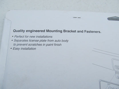 Custom Accessories 92651 Universal License Plate Mounting Bracket Front Or Rear