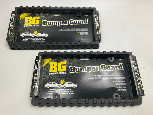 (x2) Custom Accessory Bumper Guard Rubber License Plate Frame Holder Protector