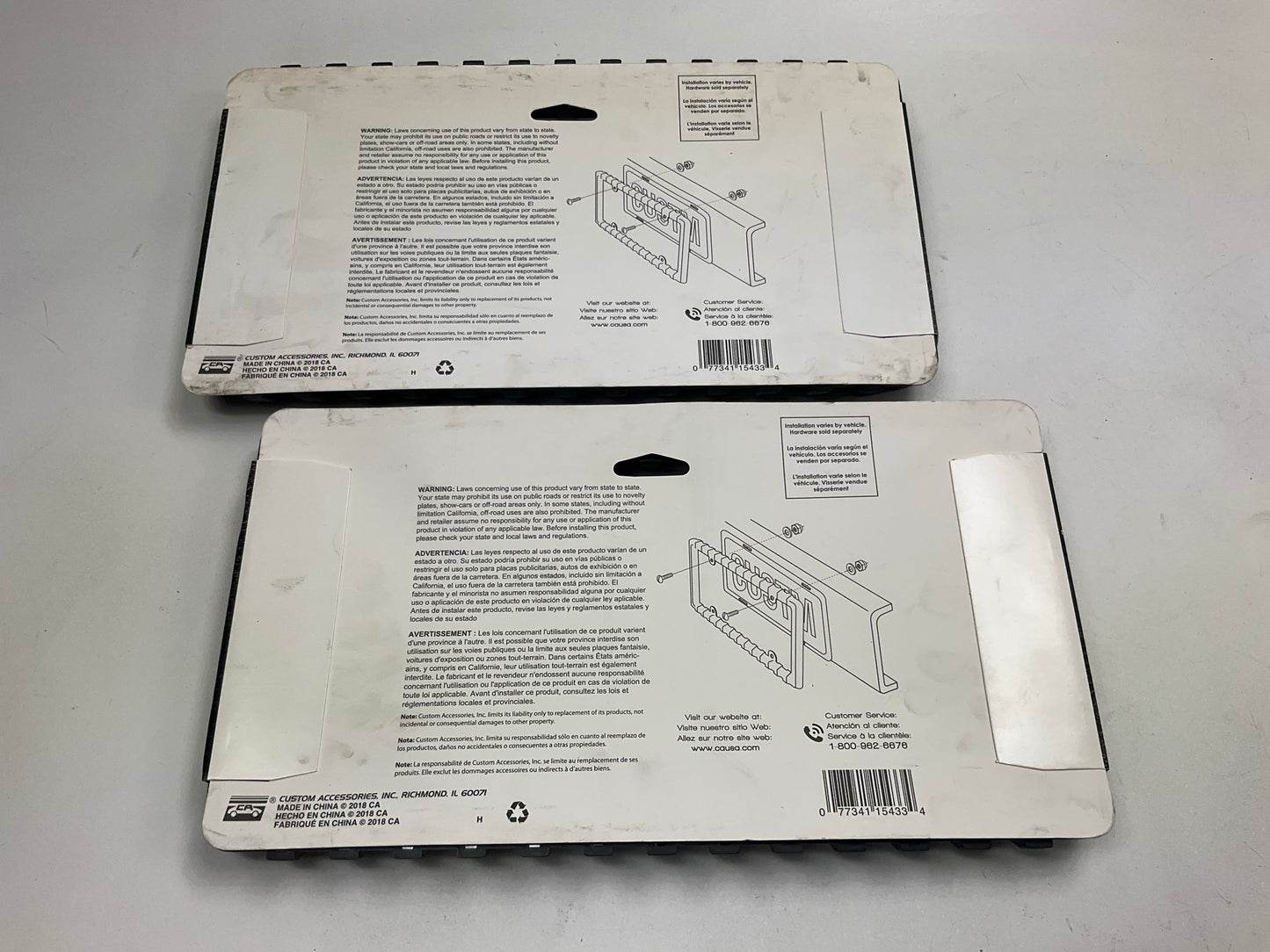 (x2) Custom Accessory Bumper Guard Rubber License Plate Frame Holder Protector