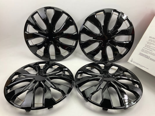 Custom Accessories 96908 16'' Wheel Cover Set Wheel Hub Caps, Gloss Black 16''