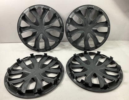 SCRATCHED Custom Accessories 96909 17'' Wheel Covers, Gloss Black - 4 Piece Set