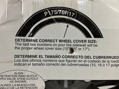 SCRATCHED Custom Accessories 96909 17'' Wheel Covers, Gloss Black - 4 Piece Set