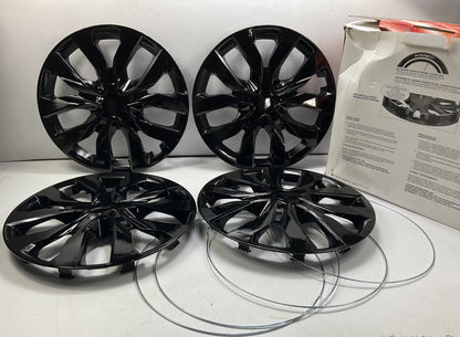 SCRATCHED Custom Accessories 96909 17'' Wheel Covers, Gloss Black, 4 Piece Set