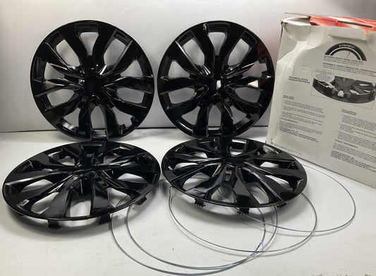 SCRATCHED Custom Accessories 96909 17'' Wheel Covers, Gloss Black, 4 Piece Set