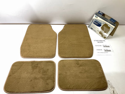 Custom Accessories 9914 - Universal Brown Anti-slip Premium Carpet Mats, 4 PC