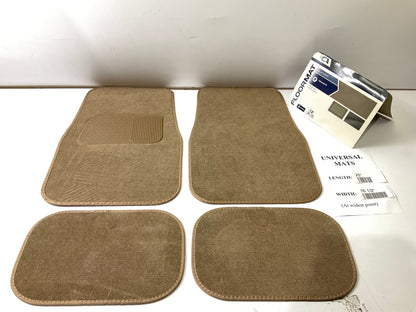 CA C624A Universal Anti-Slip Carpet Floor Mats, Beige, 28'' X 16-1/2'', 4-Piece