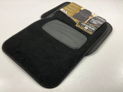 CA PB70072PBI 4-piece Universal Floor Mat Black Carpet Mats Set, 25''x16'' Front