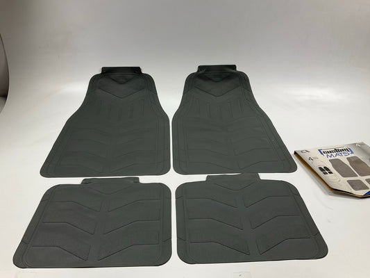 CA PB90075 Rubber Floor Mats, 4-Piece Set, Universal, Black Rubber SUV Truck Car