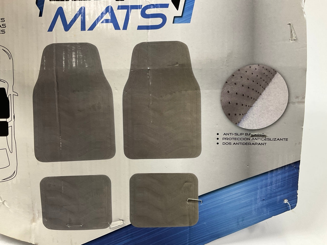 CA PB90075 Rubber Floor Mats, 4-Piece Set, Universal, Black Rubber SUV Truck Car