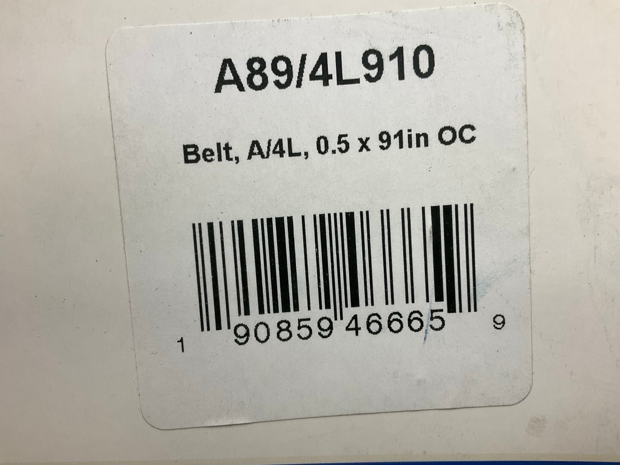 D&D A89-4L910 Lawn & Garden Power Equipment Accessory Drive Belt - 1/2'' X 91''