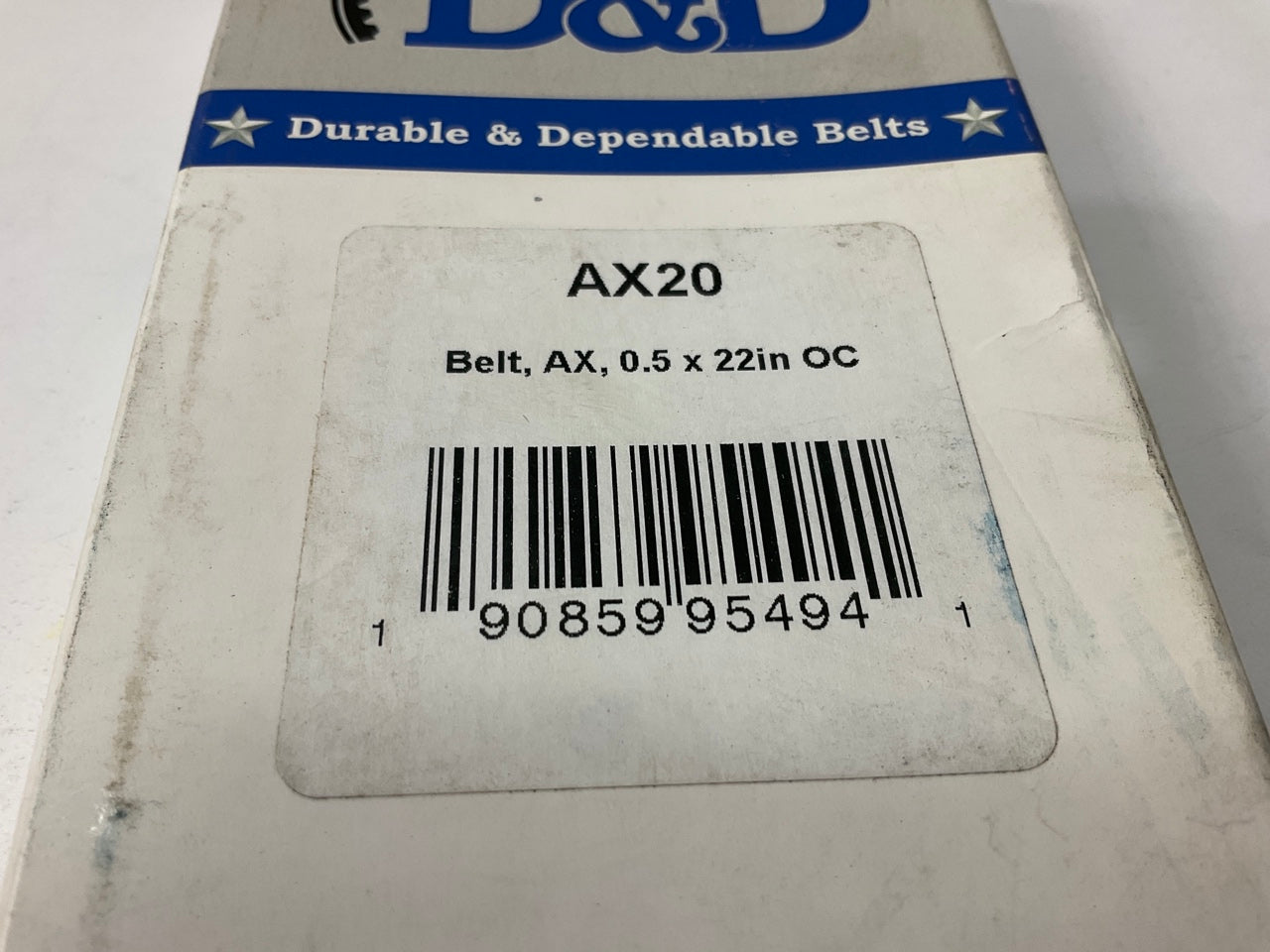 D&D AX20 Industrial Cogged Accessory Drive Belt - 1/2'' X 22''