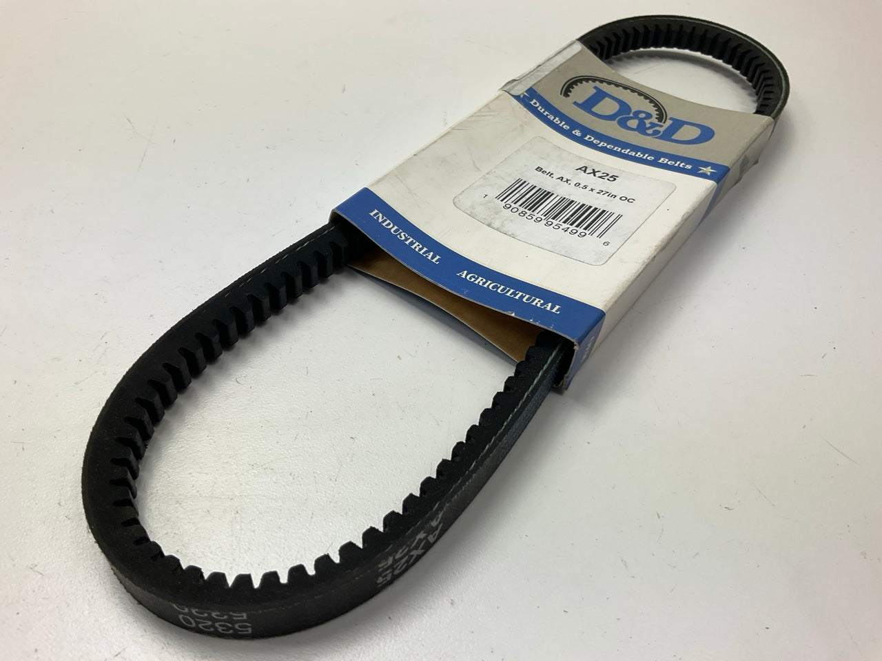 D&D AX25 Cogged Industrial Accessory Drive Belt - 1/2'' X 27''