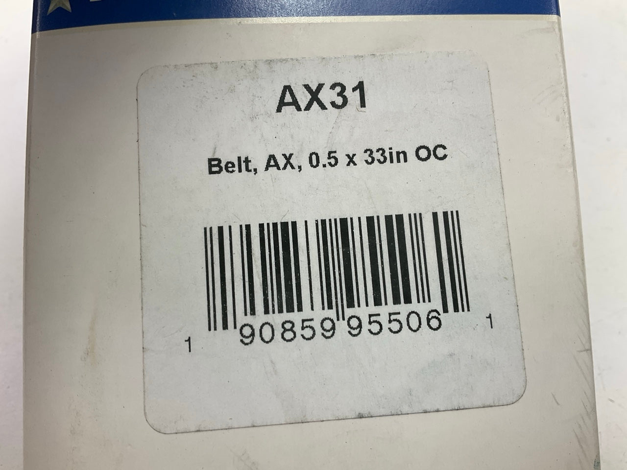 D&D AX31 Cogged Industrial Accessory Drive Belt - 1/2'' X 33''