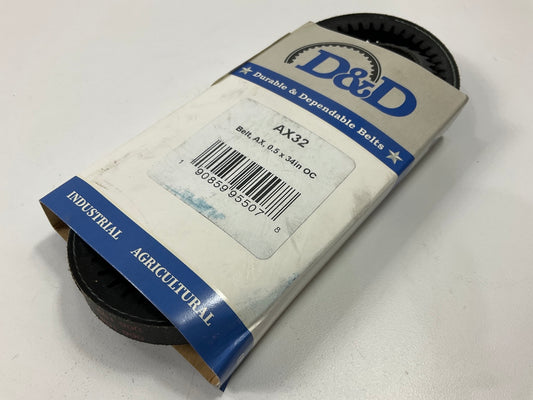 D&D AX32 Industrial Cogged Accessory Drive Belt - 1/2'' X 34''