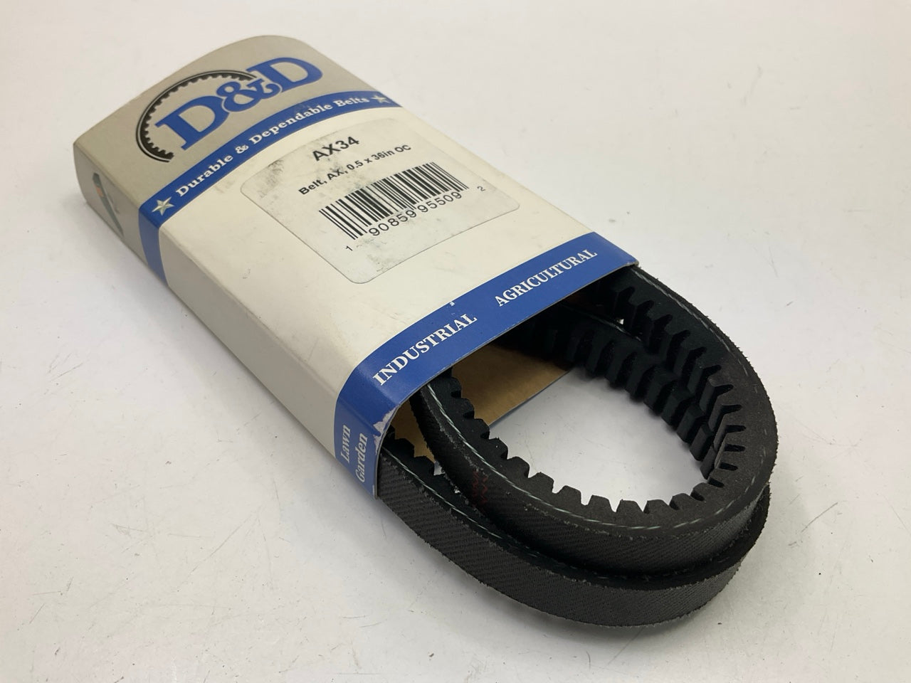 D&D AX34 Cogged Industrial Accessory Drive Belt - 1/2'' X 36''