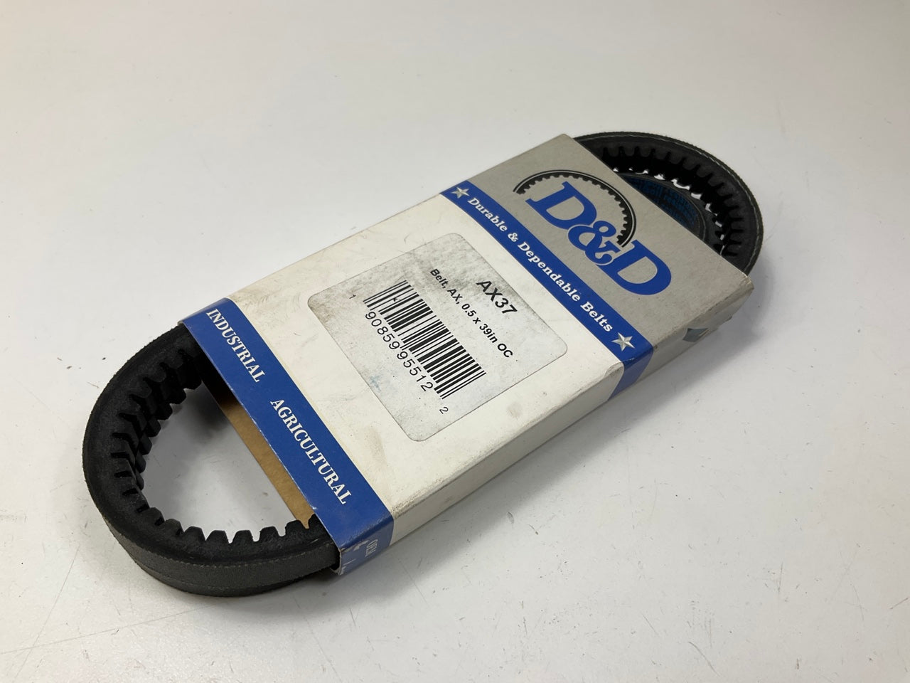 D&D AX37 Cogged Industrial Accessory Drive Belt - 1/2'' X 39''