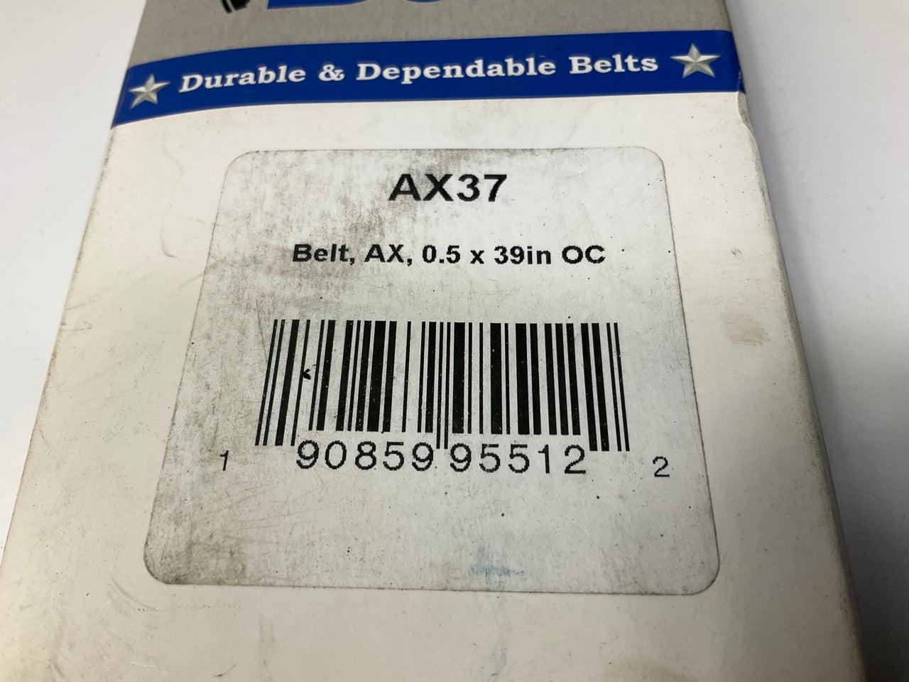 D&D AX37 Cogged Industrial Accessory Drive Belt - 1/2'' X 39''