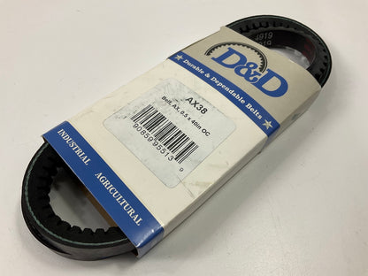 D&D AX38 Industrial Cogged Accessory Drive Belt - 1/2'' X 40''