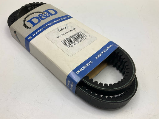 D&D AX39 Cogged Industrial Accessory Drive Belt - 1/2'' X 41''