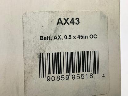 D&D AX43 Cogged Industrial Accessory Drive V - Belt - 1/2'' X 45''
