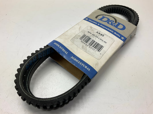 D&D AX45 Cogged Industrial Accessory Drive Belt - 1/2'' X 47''