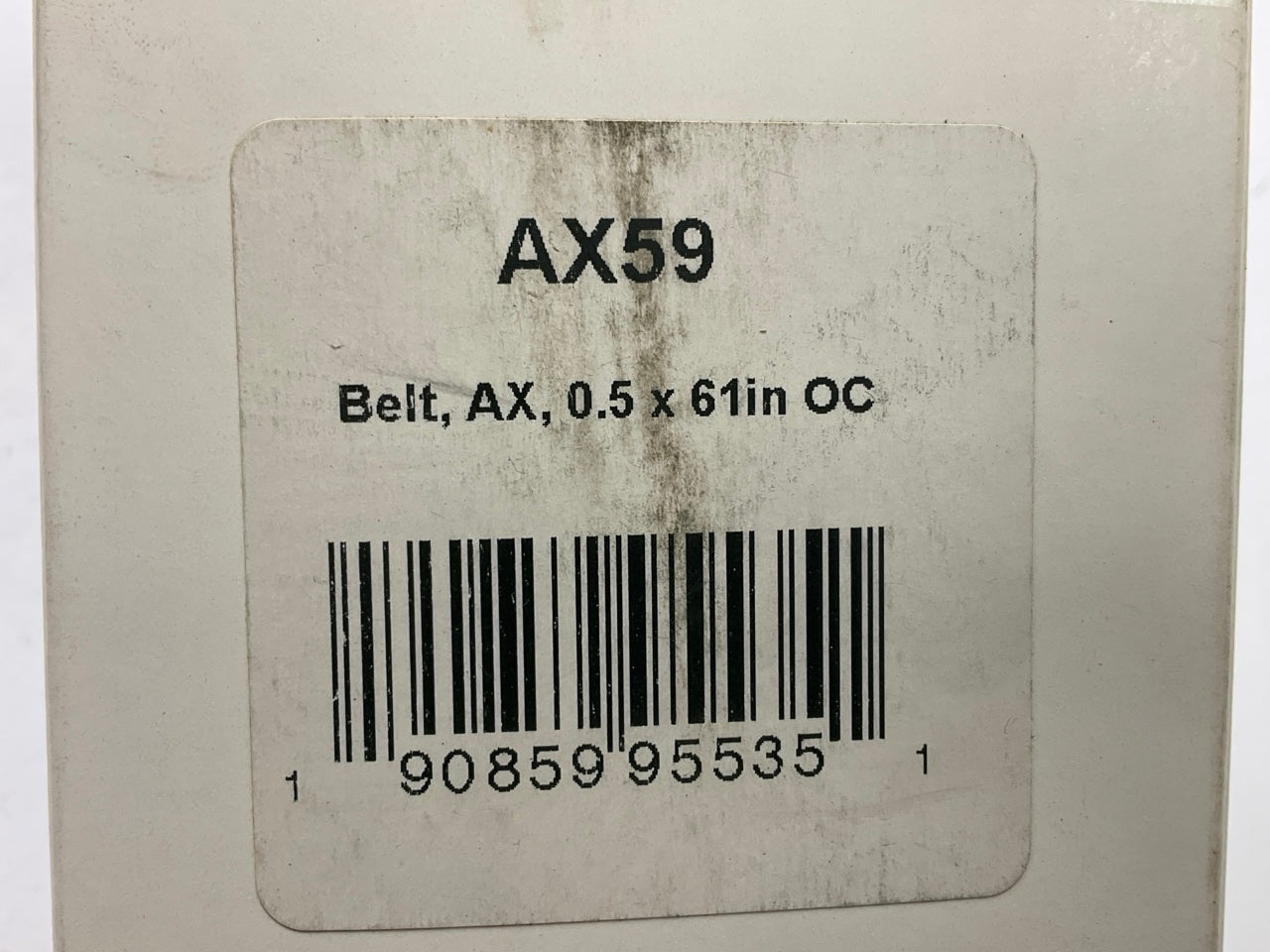 D&D AX59 Cogged Industrial Accessory Drive V - Belt - 1/2'' X 61''