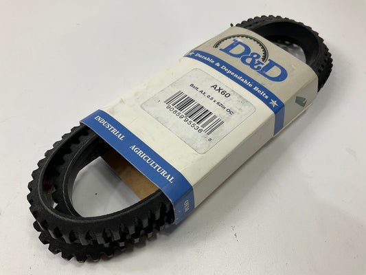 D&D AX60 Industrial Cogged Accessory Drive Belt - 1/2'' X 62''