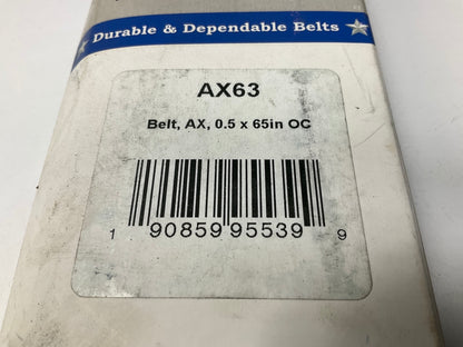 D&D AX63 Cogged Industrial Accessory Drive Belt - 1/2'' X 65''