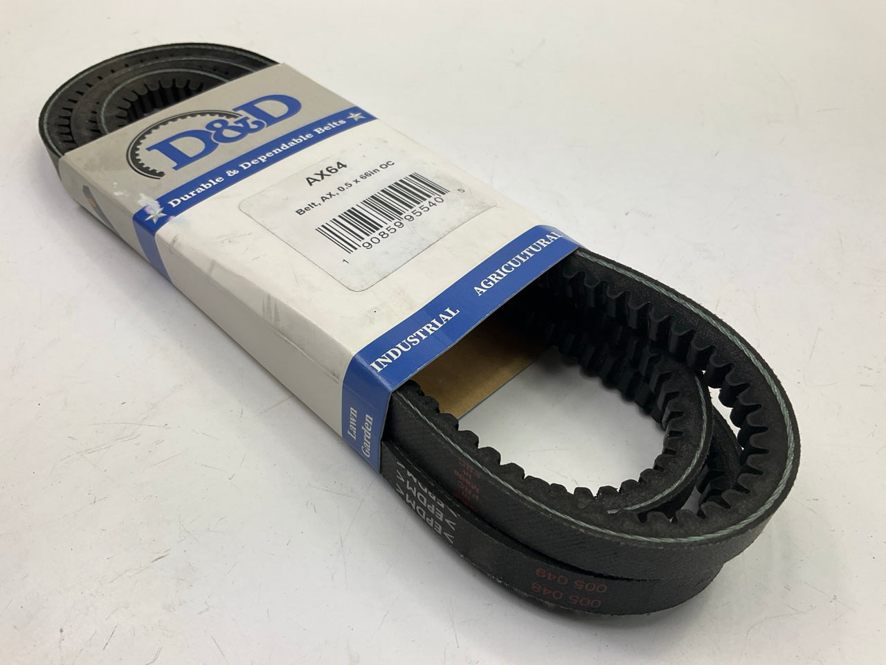 D&D AX64 Cogged Industrial Accessory Drive Belt - 1/2'' X 66''
