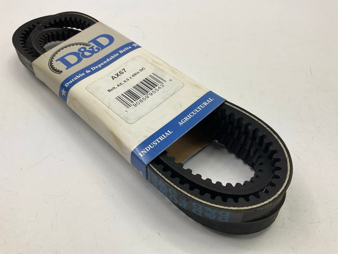 D&D AX67 Cogged Industrial Accessory Drive Belt - 1/2'' X 69''