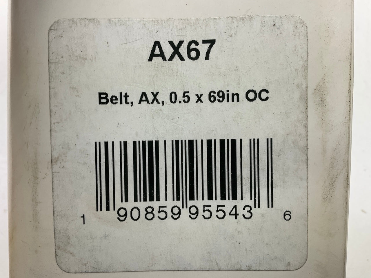 D&D AX67 Cogged Industrial Accessory Drive Belt - 1/2'' X 69''
