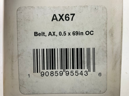 D&D AX67 Cogged Industrial Accessory Drive Belt - 1/2'' X 69''