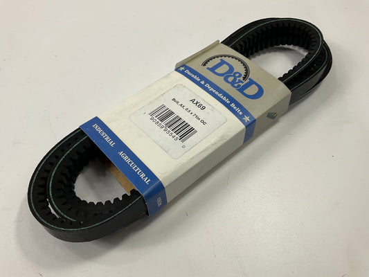 D&D AX69 Cogged Industrial Accessory Drive Belt - 1/2'' X 71''