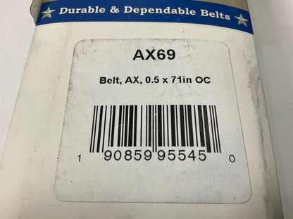 D&D AX69 Cogged Industrial Accessory Drive Belt - 1/2'' X 71''