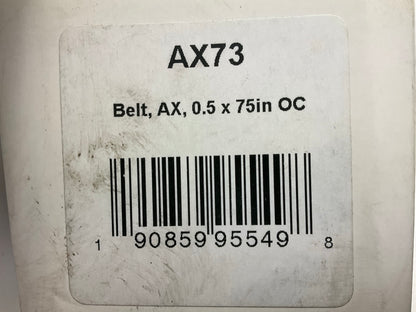 D&D AX73 Cogged Industrial Accessory Drive Belt - 1/2'' X 75''