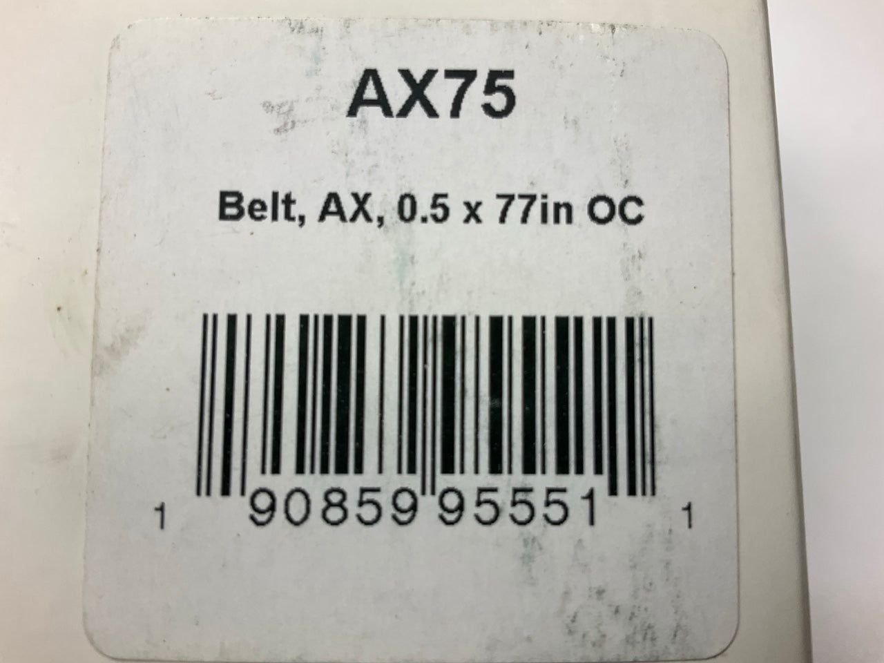 D&D AX75 Cogged Industrial Accessory Drive Belt -  1/2'' X 77''