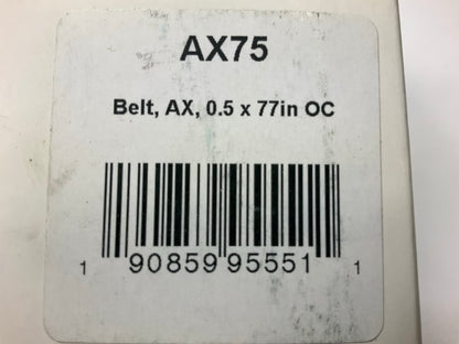 D&D AX75 Cogged Industrial Accessory Drive Belt -  1/2'' X 77''