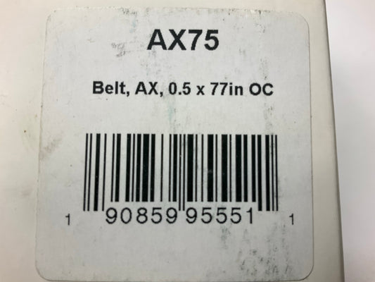D&D AX75 Cogged Industrial Accessory Drive Belt -  1/2'' X 77''