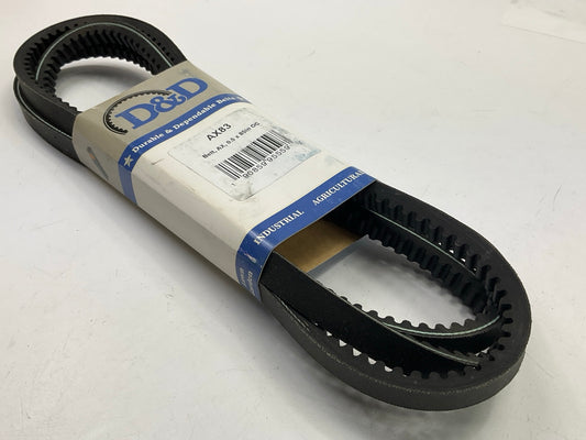 D&D AX83 Cogged Industrial Accessory V - Belt - 1/2'' X 85''