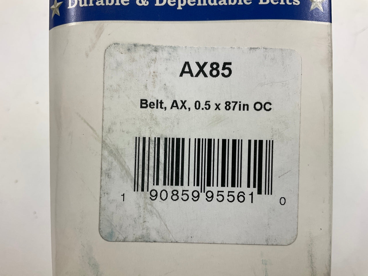 D&D AX85 Cogged Industrial Accessory Drive Belt - 1/2'' X 87''