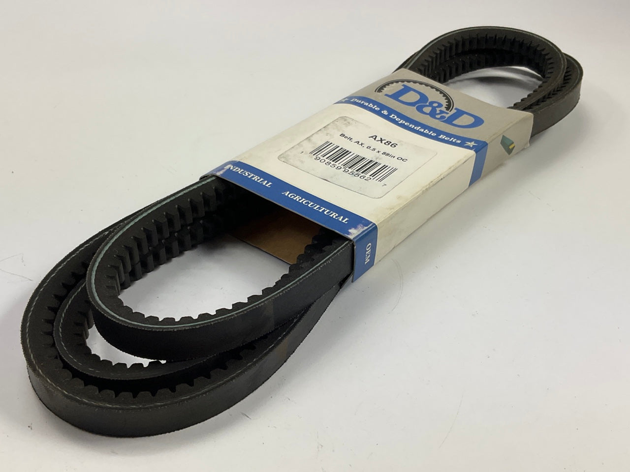 D&D AX86 Cogged Industrial Accessory Drive Belt - 1/2'' X 88''