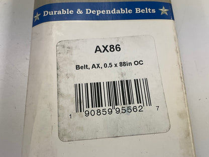 D&D AX86 Cogged Industrial Accessory Drive Belt - 1/2'' X 88''