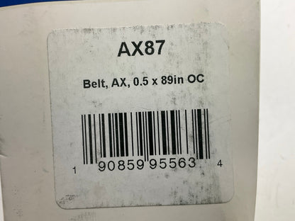D&D AX87 Cogged Indrustrial Accessory Drive V- Belt - 1/2'' X 89''
